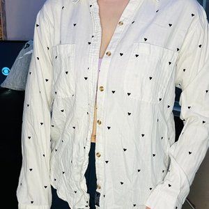 Abercrombie & Fitch Hearts Button Up